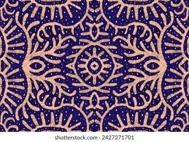 Seamless abstract pattern. Bohemian print. Imitation of embroidery. Ornament for carpets, pillows.