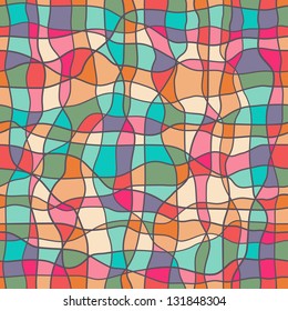 Seamless abstract pattern in bright colors. Vector illustration