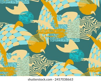 Seamless abstract pattern. Bright colors. Fashion textiles, fabric, packaging.