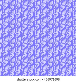 Seamless abstract pattern in bright cornflower blue and pale lilac colors. Vector illustration.