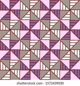 Seamless abstract pattern. Bright geometric print for textiles and paper. Vector illustration.