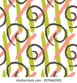 seamless abstract pattern with brush strokes. vector illustration