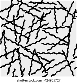 Seamless abstract pattern with brush strokes. Hand painted background.