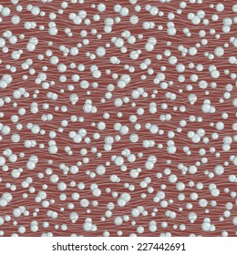 Seamless abstract pattern with bubbles and waves.