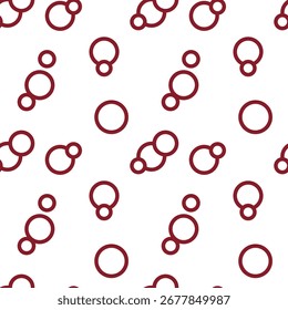 seamless abstract pattern burgundy circles on white background