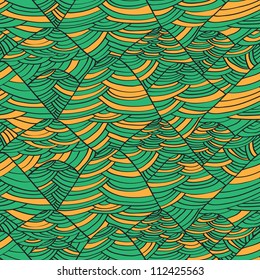Seamless abstract pattern. Can be used for wallpaper, pattern fills, web page background, surface textures, textile. Hand-drawn vector pattern.