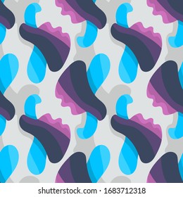 Seamless abstract pattern with chaotic colorful shapes.