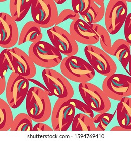 Seamless abstract pattern with chaotic shapes. 