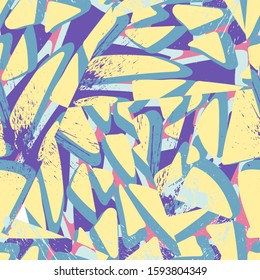 Seamless abstract pattern with chaotic triangle elements.