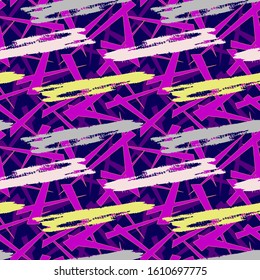 Seamless abstract pattern with chaotic triangle elements.