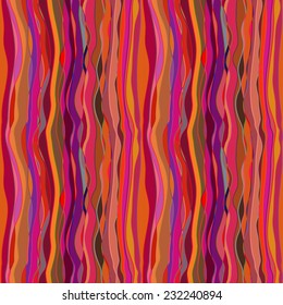 Seamless abstract pattern. Cheerful wave, ethnic style. 