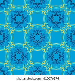 Seamless abstract pattern. The chess order of the elements. Wallpaper. Background.