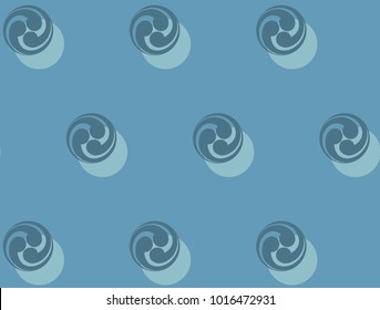 seamless abstract pattern with Chinese ornaments in blue
