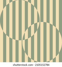Seamless abstract pattern of circles crossed by parallel lines. Something like an optical illusion. Can be used as a background or as a graphic or web design element. 