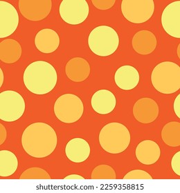 Patrón abstracto sin fisuras de círculos de diferentes colores brillantes.  Ilustración vectorial de material geométrico.