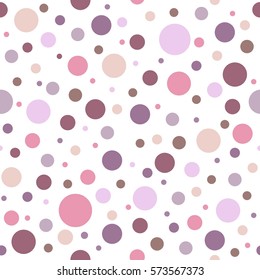 Seamless abstract pattern of circles of different colors. Kaleidoscope background. Decorative wallpaper, good for printing. Vector illustration.