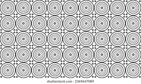 Seamless abstract pattern with circles Ethnic background with ornamental decorative elements For fabric surface design packaging wrapping paper wallpaper Vector