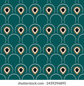seamless abstract pattern with circles for fabric home wear surface design packaging vector illustration
