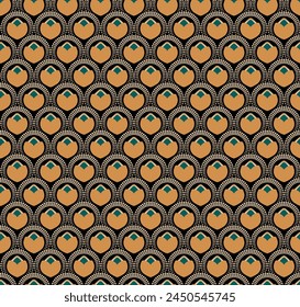 seamless abstract pattern with circles for fabric home wear surface design packaging vector
