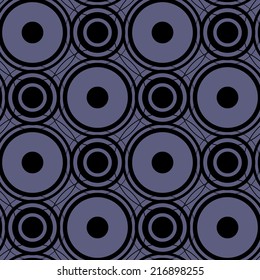 Seamless abstract pattern with circles on a blue background