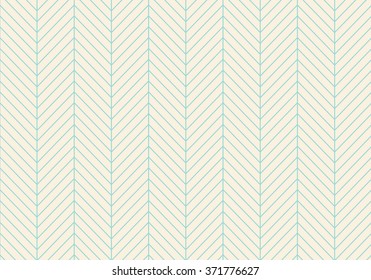 Seamless abstract pattern of classic zigzag. Turquoise line on a beige background. Vector Illustration