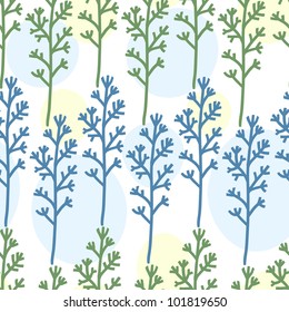 Seamless abstract pattern with clean floral ornament