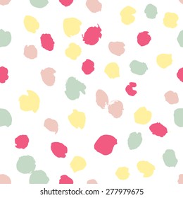 Seamless abstract pattern with color grunge circles. Vector illustration