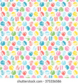 Seamless abstract pattern with color grunge circles