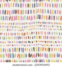 Seamless abstract pattern with color hand drawn strokes
