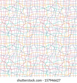Seamless abstract pattern with color lines. Vector illustration