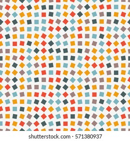 Seamless abstract pattern with color rotated squares