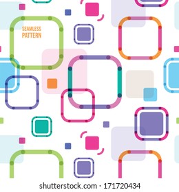 seamless abstract pattern from color squares with the rounded co