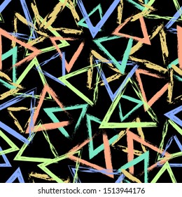 Seamless abstract pattern, color triangle for your design