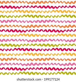Seamless abstract pattern. Color waves. Vector illustration