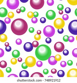 seamless abstract pattern of colored circles. Colored circles on a white background. Vector. textiles, background, packaging, printing, website