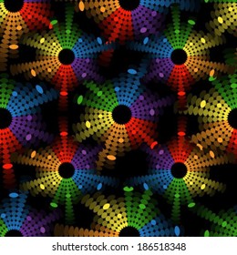 seamless abstract pattern with colored circles-equalizers
