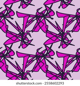 seamless abstract pattern of colored geometric shapes of various shapes, vector