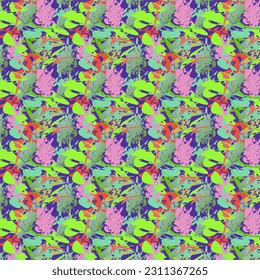 seamless abstract pattern colored spots on dark background vector