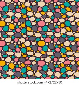 Seamless abstract pattern. Colored stones. Vector illustration.