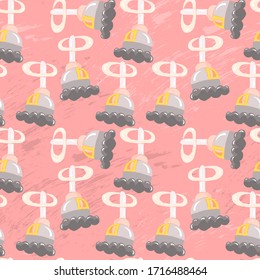 Seamless abstract pattern with colorful bells.