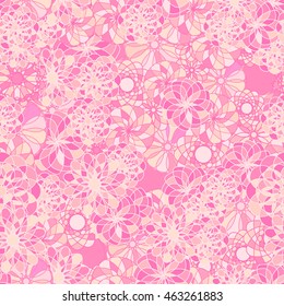 Seamless abstract pattern with abstract colorful circles. Vector background