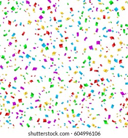 Seamless abstract pattern with colorful confetti.