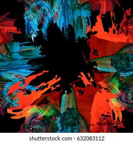 Seamless abstract pattern with colorful grunge stains