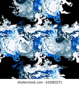 Seamless abstract pattern with colorful grunge stains