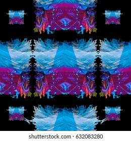 Seamless abstract pattern with colorful grunge stains