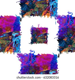 Seamless abstract pattern with colorful grunge stains