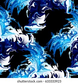 Seamless abstract pattern with colorful grunge stains