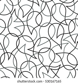 Seamless abstract pattern with colorful leaves. Vector illustration with petals.