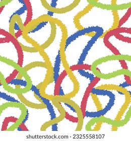 Seamless abstract pattern with colorful lines