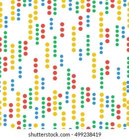 Seamless abstract pattern with colorful lines of circles for your design. Vector background illustration.